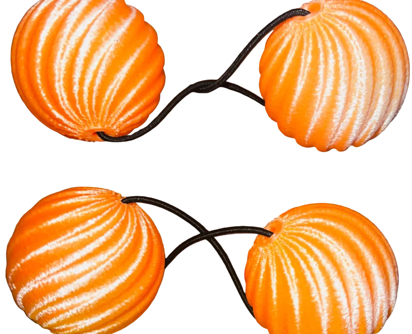 Lg. Delightful swirl drop 3-D ponytail holders