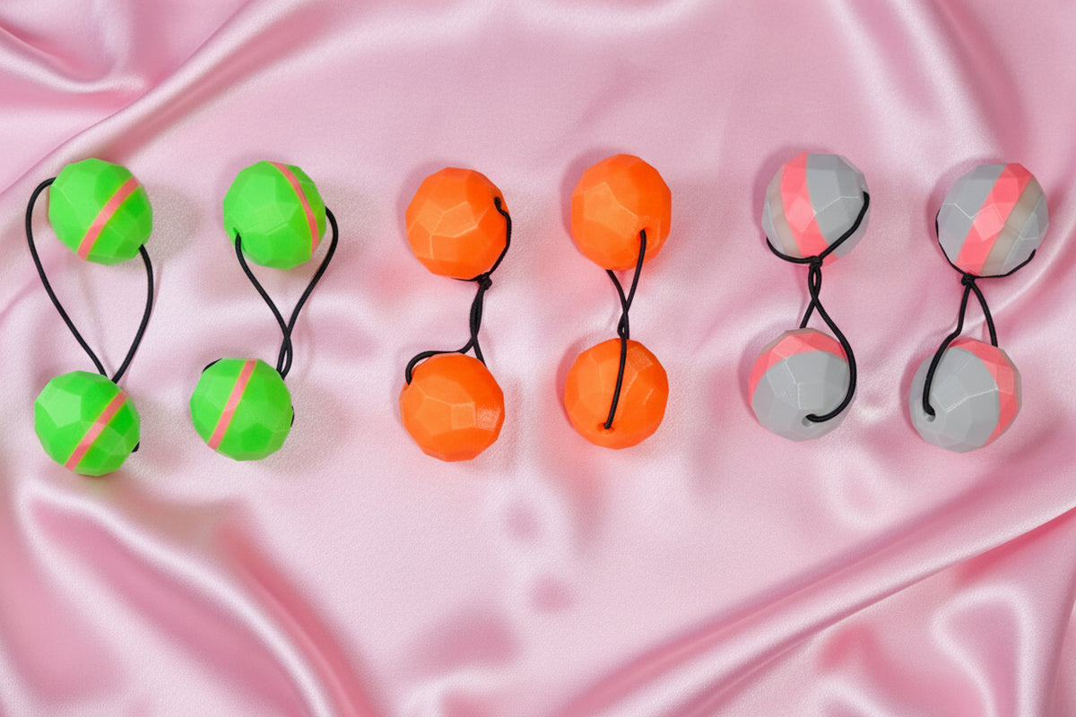 Sphere Ponytail holder (lg) glow green, orange, pink