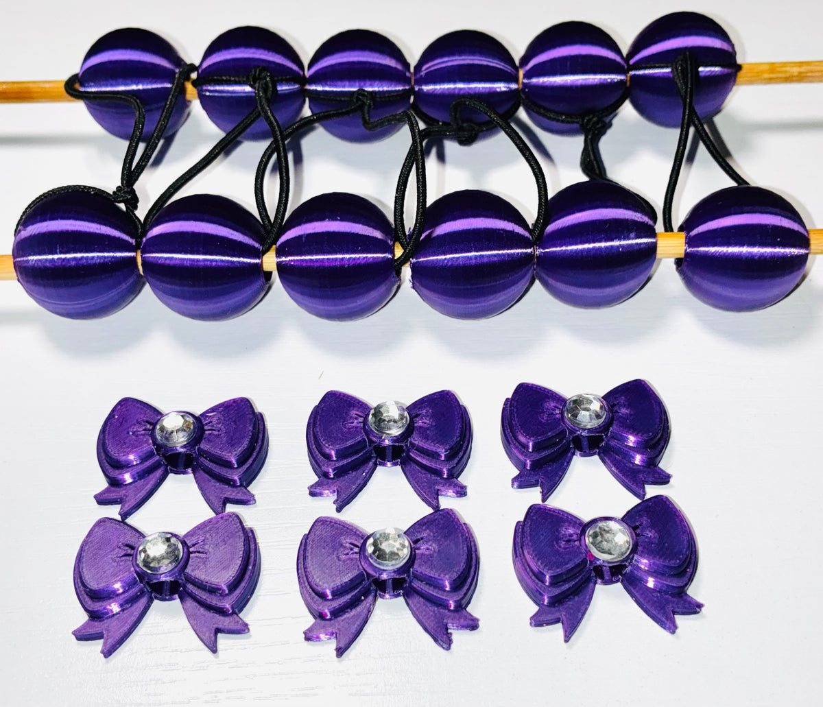 6.small pop loop ponytail beadette set