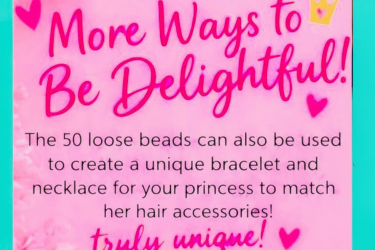Sphere Ponytail holder & beadette set (lg) matte unicorn colors