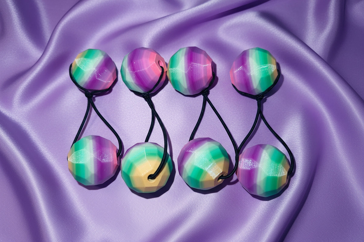 Sphere Ponytail holder (lg)rainbow mix