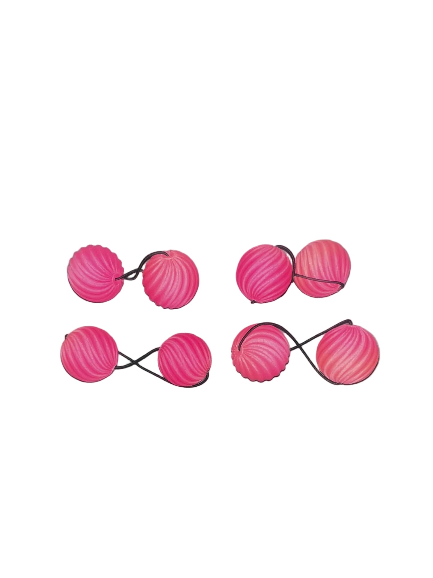 Lg. Delightful swirl drop 3-D ponytail holder