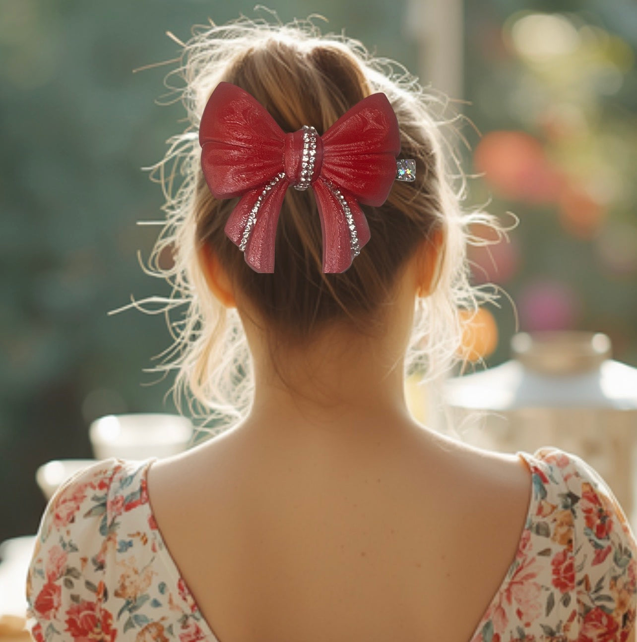 Small 3d Dream bow Clip