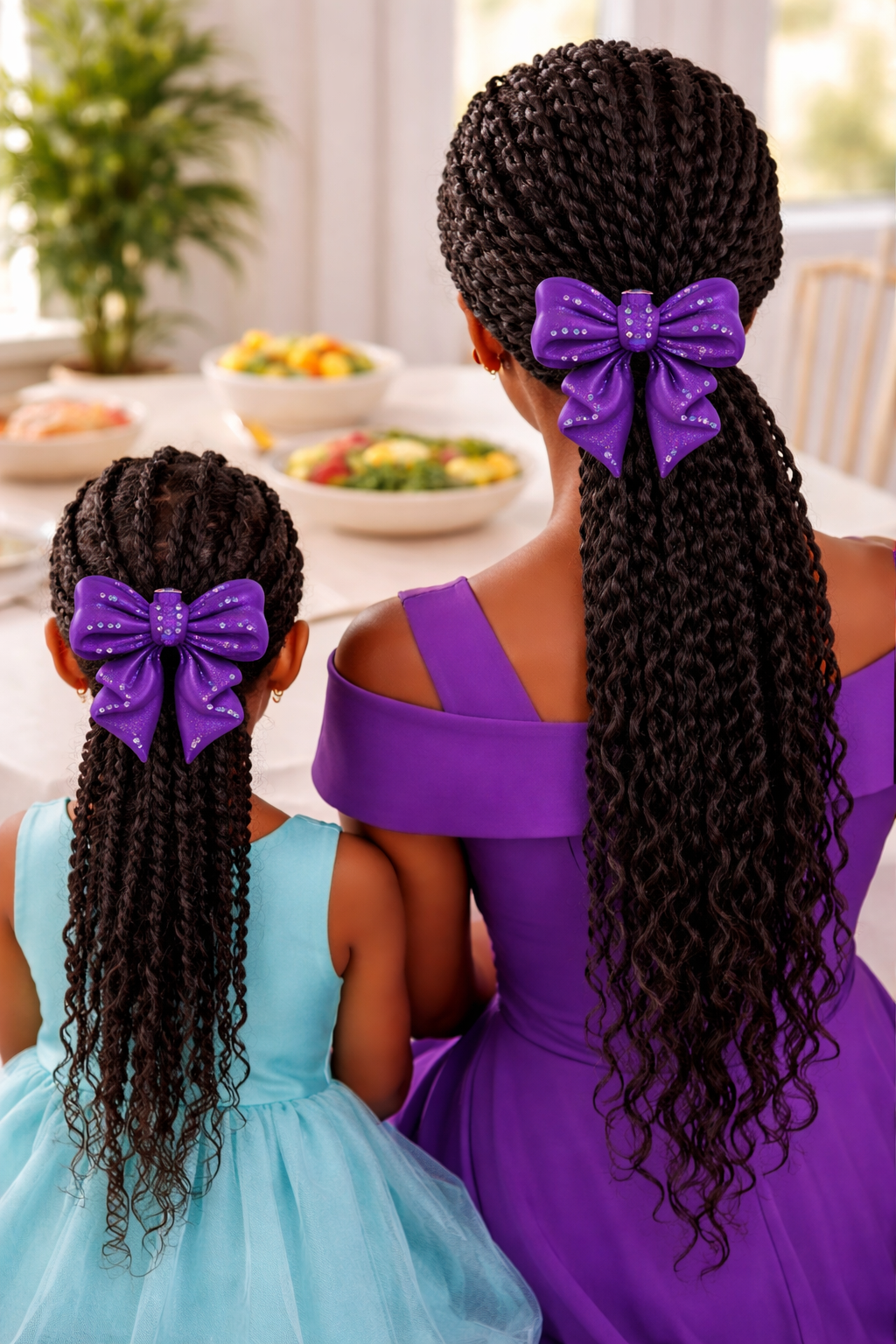 Mommy and me 3-D dream bow clip