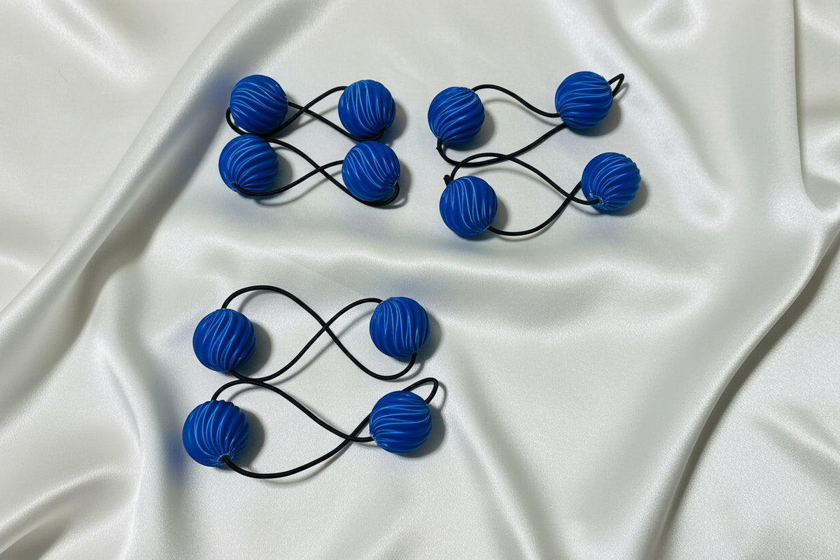 small swirl drop ponytail holders(Royal blue)