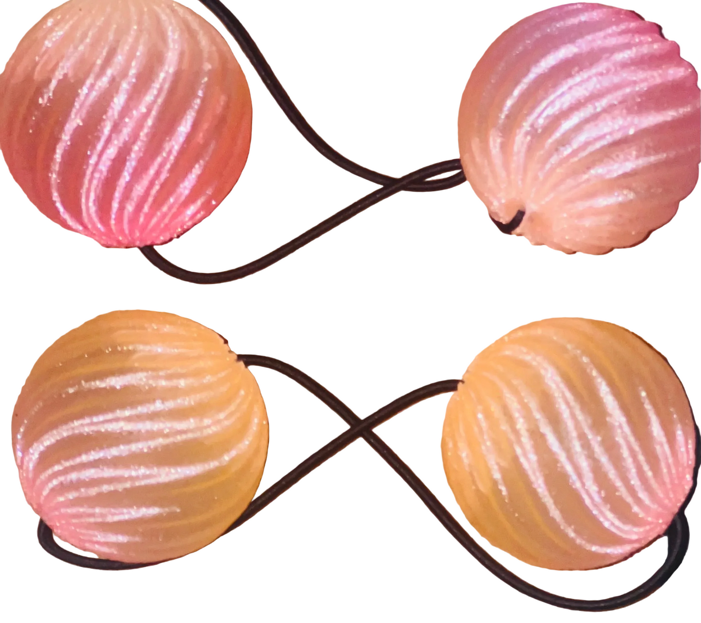 Lg. delightful swirl drop 3-D ponytail holder