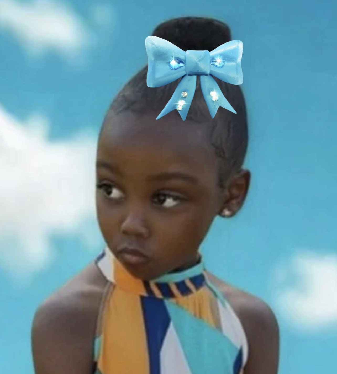 Petite 3-D mini dream bow clip