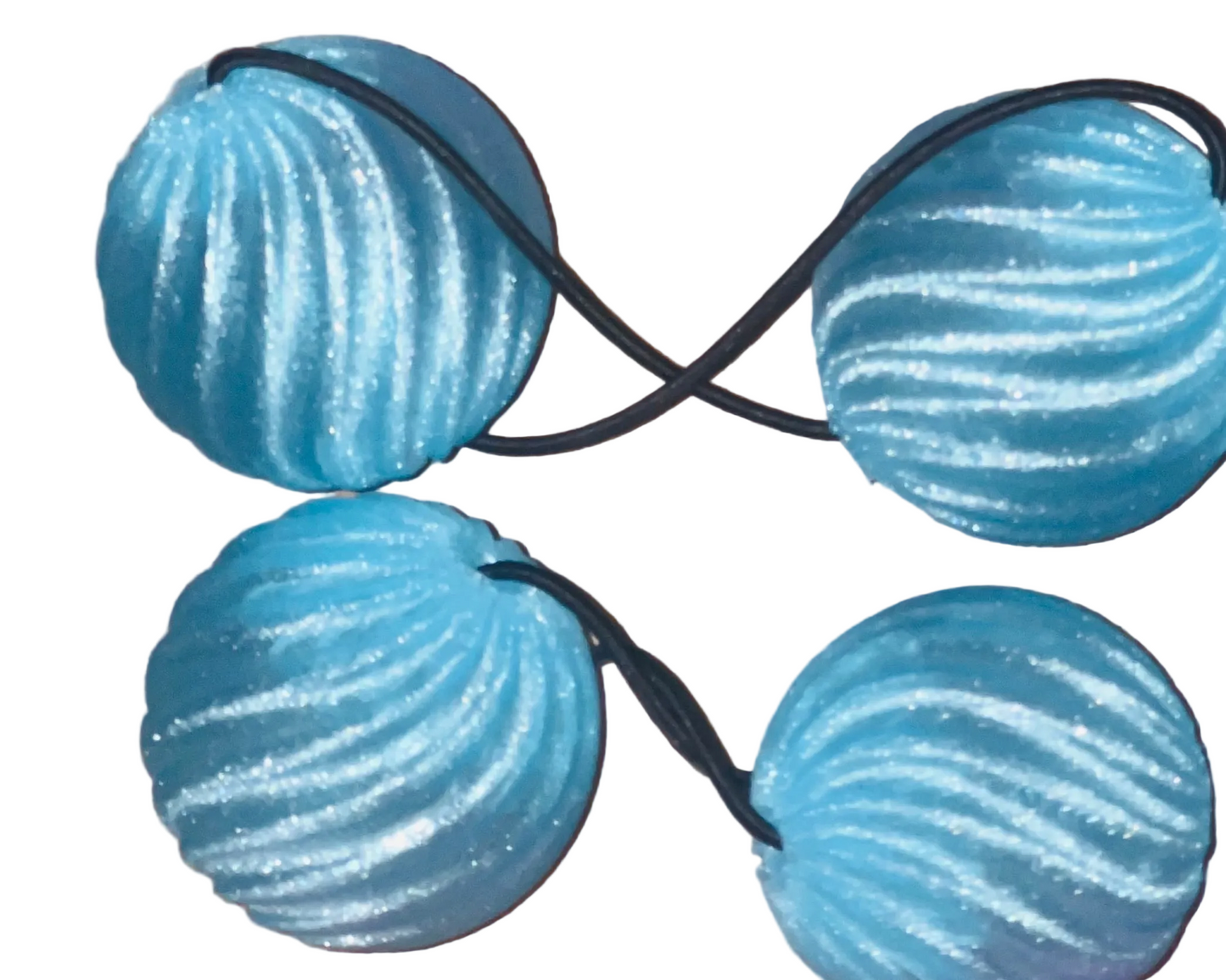 Lg. delightful swirl drop 3-D ponytail holder