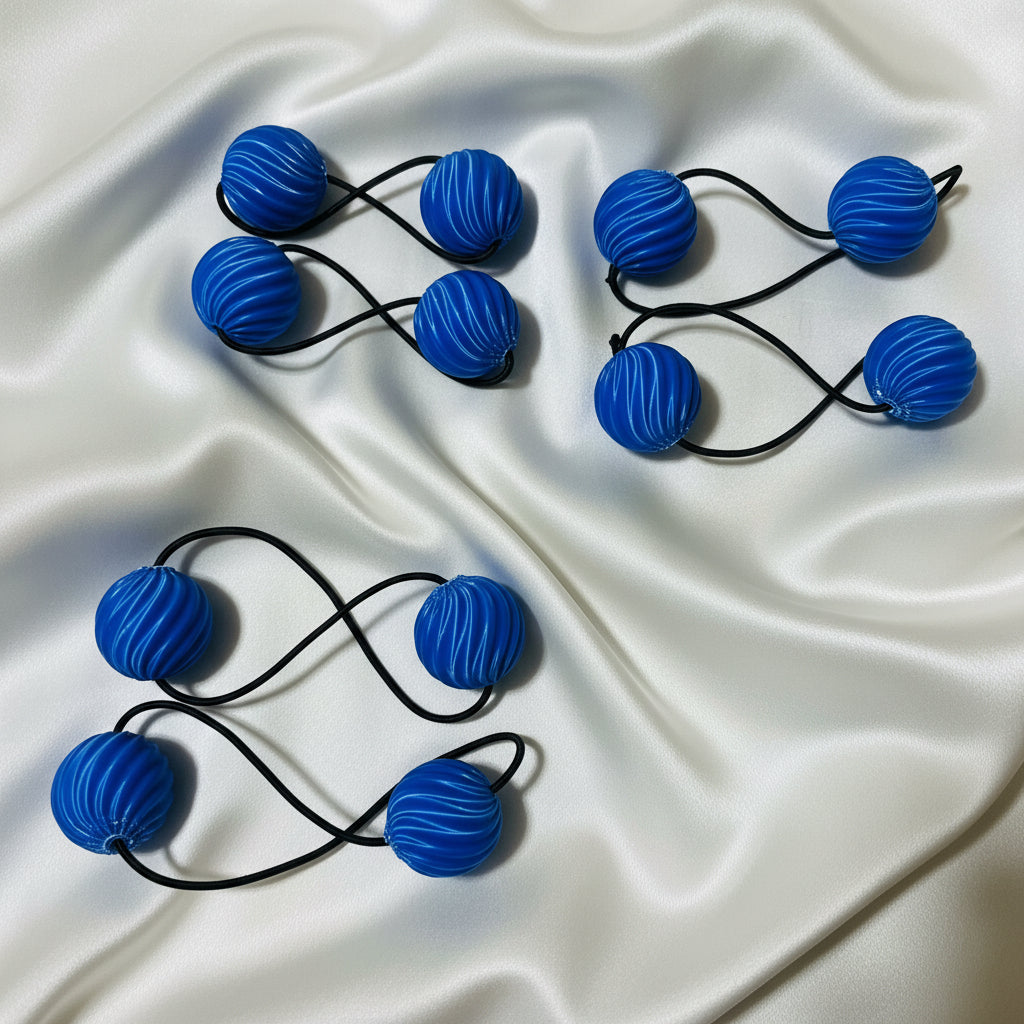 small swirl drop ponytail holders(Royal blue)