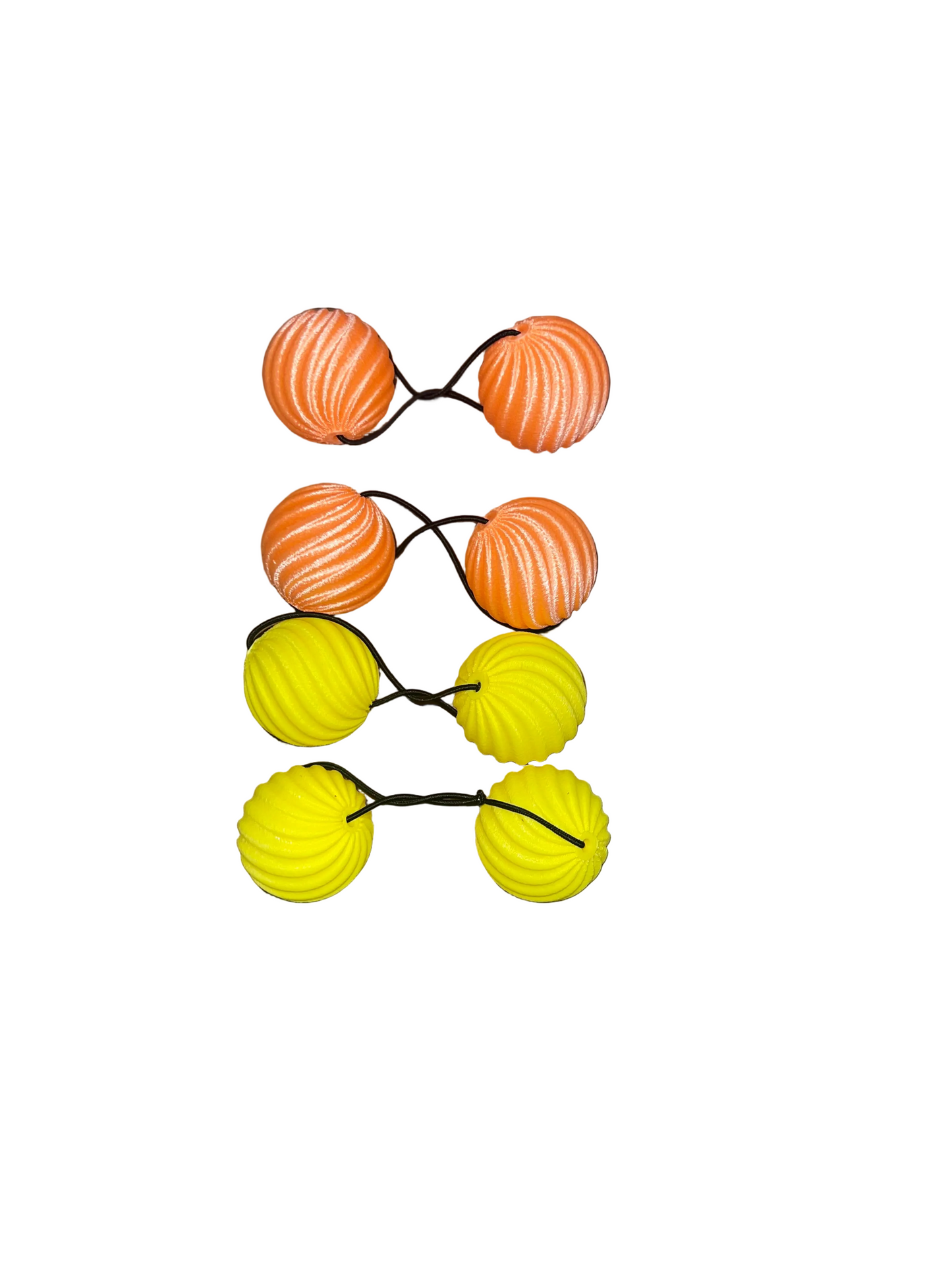 Lg. Delightful swirl drop 3-D ponytail holders