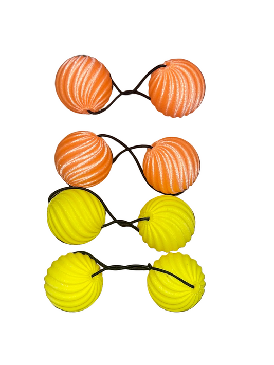 Lg. Delightful swirl drop 3-D ponytail holders