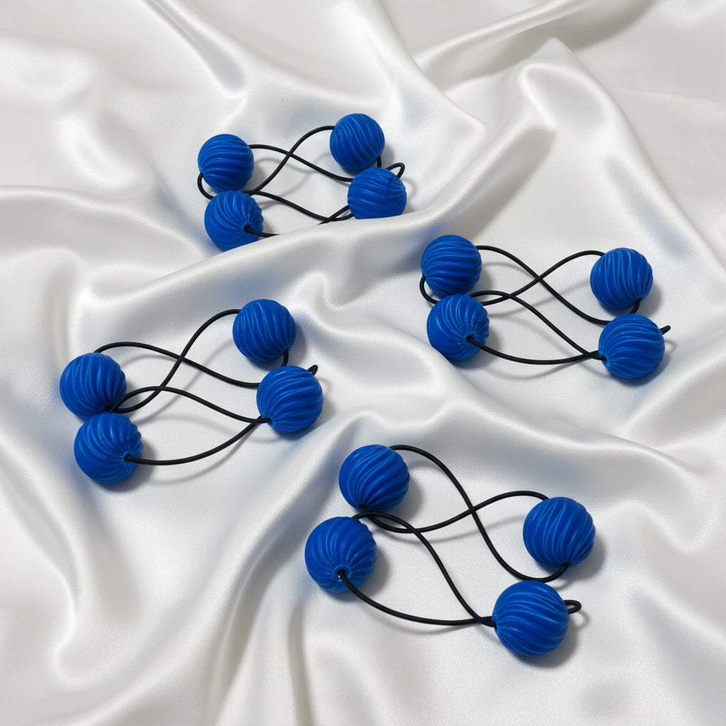 small swirl drop ponytail holders(Royal blue)