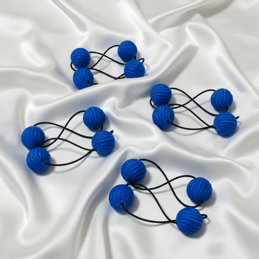 small swirl drop ponytail holders(Royal blue)
