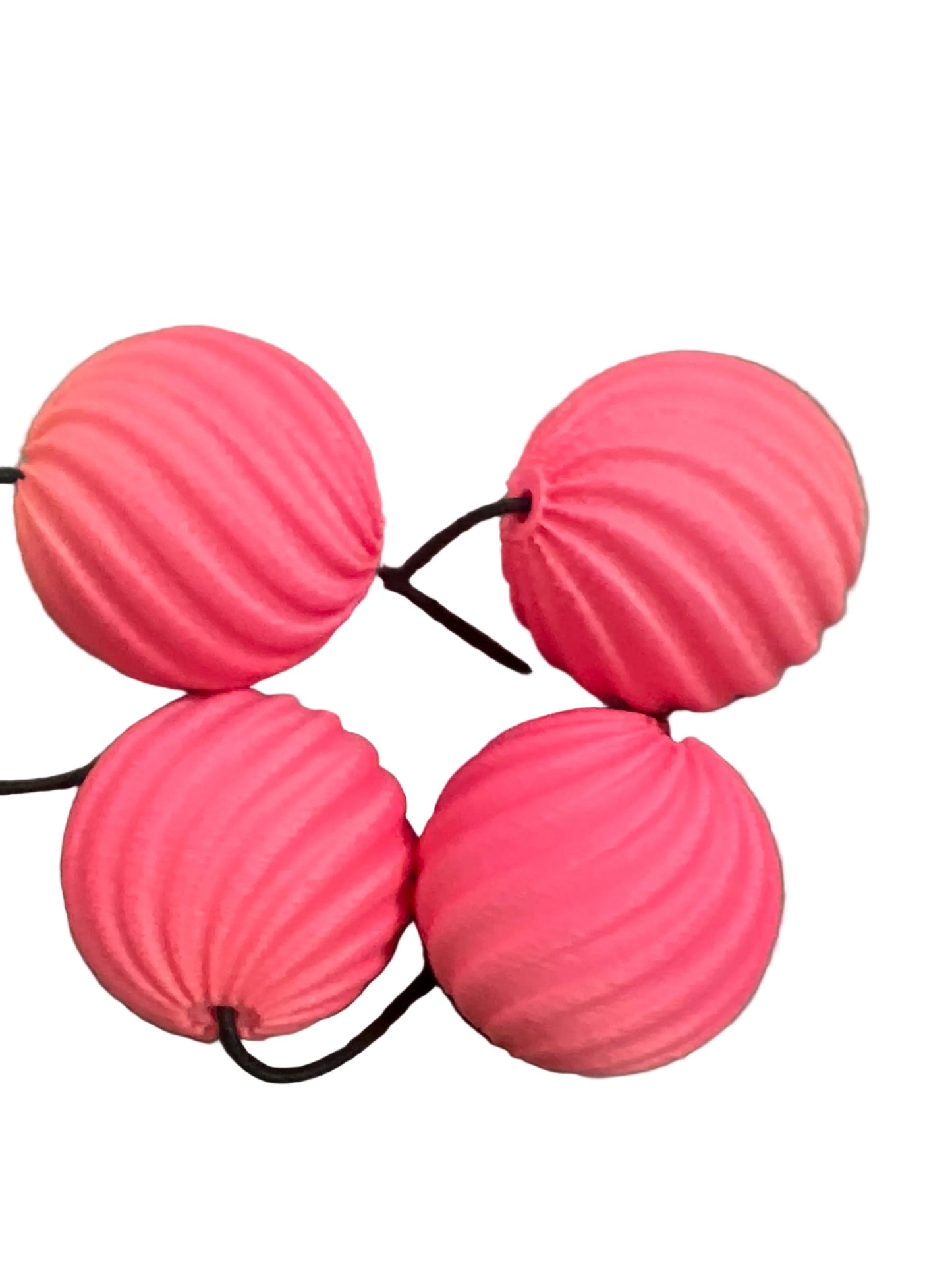 Lg. Delightful swirl drop 3-D ponytail holder