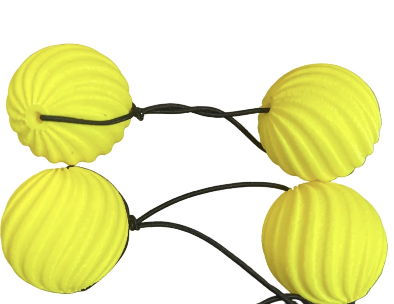 Lg. Delightful swirl drop 3-D ponytail holders