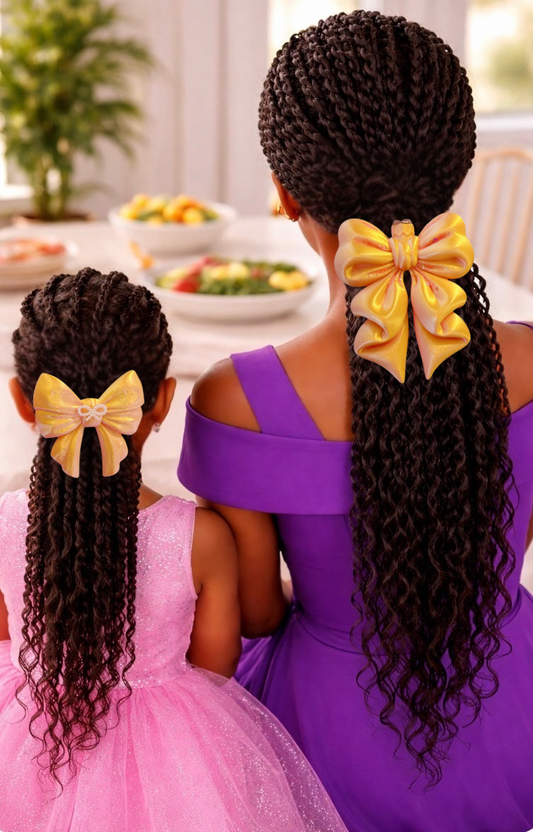Mommy and me 3-D dream bow clip