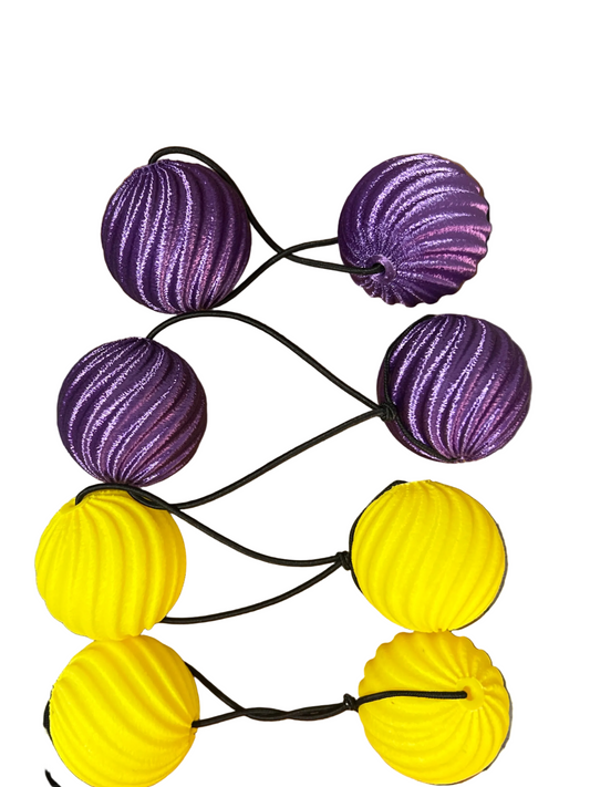 Lg. Delightful swirl drop 3-D ponytail holders