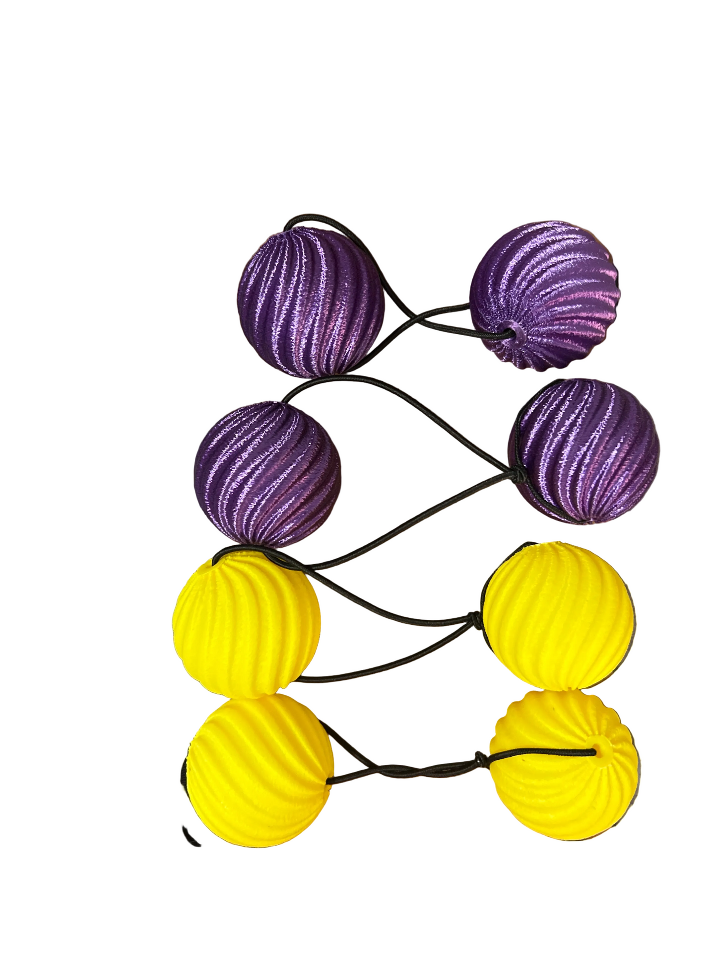 Lg. Delightful swirl drop 3-D ponytail holders