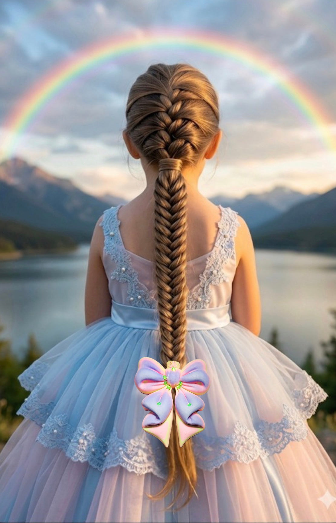 Delightful 3-D dream bow clip