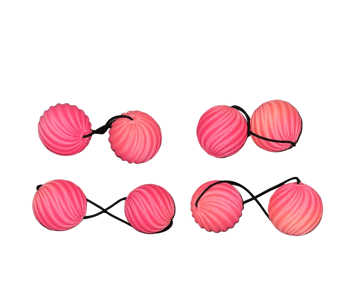 Lg. Delightful swirl drop 3-D ponytail holder