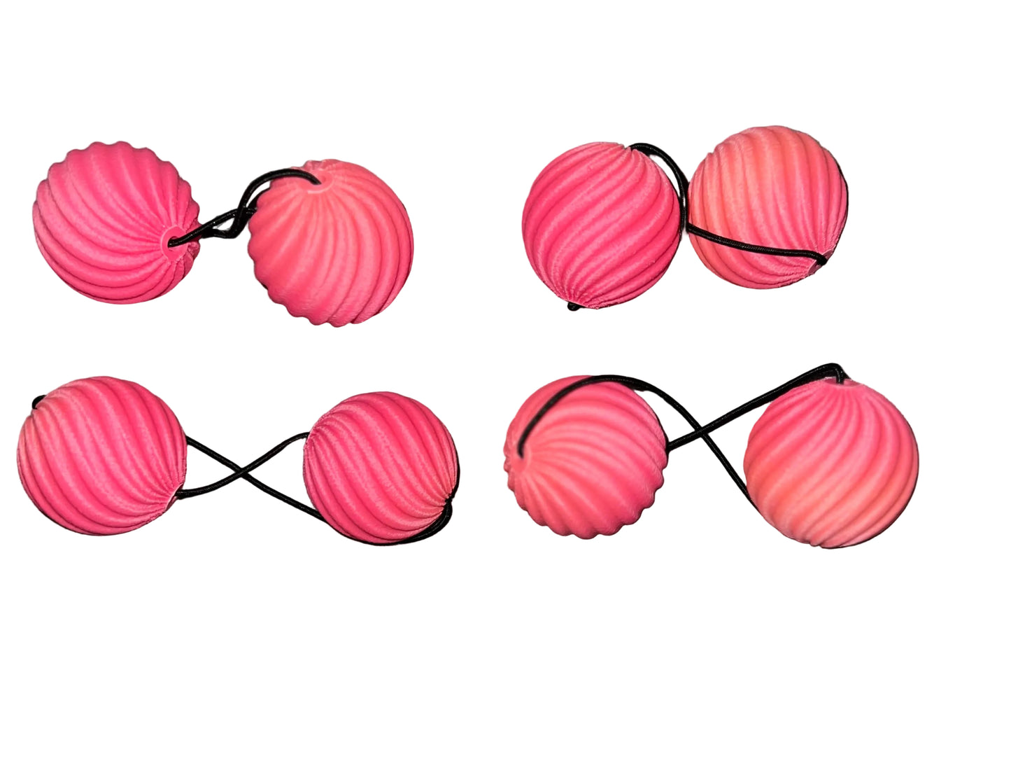 Lg. Delightful swirl drop 3-D ponytail holder