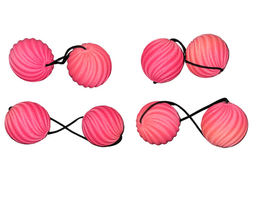 Lg. Delightful swirl drop 3-D ponytail holder
