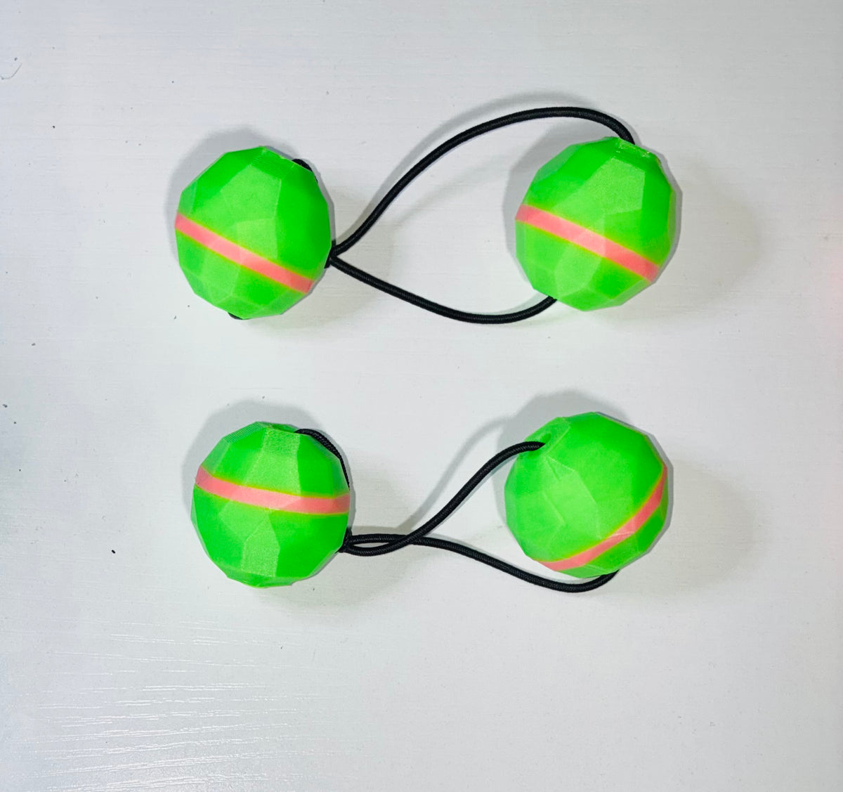 Sphere Ponytail holder (lg)glow green,orange, pink