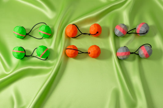 Sphere Ponytail holder (lg) glow green, orange, pink