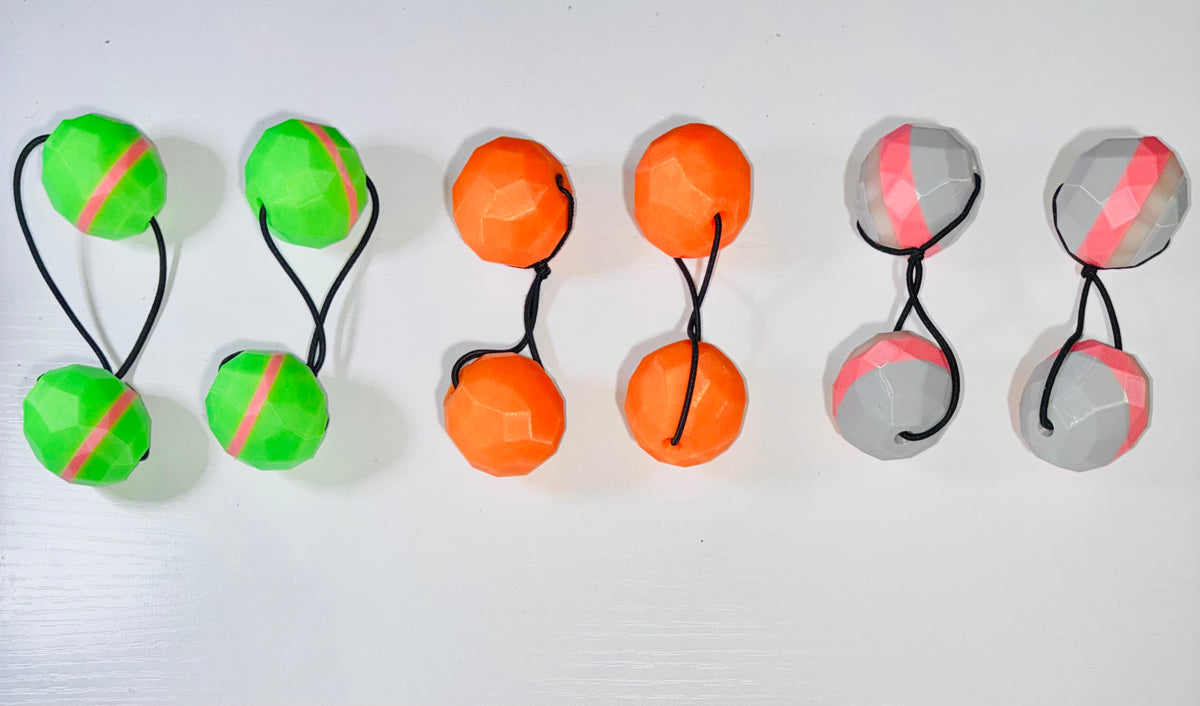Sphere Ponytail holder (lg)glow green,orange, pink