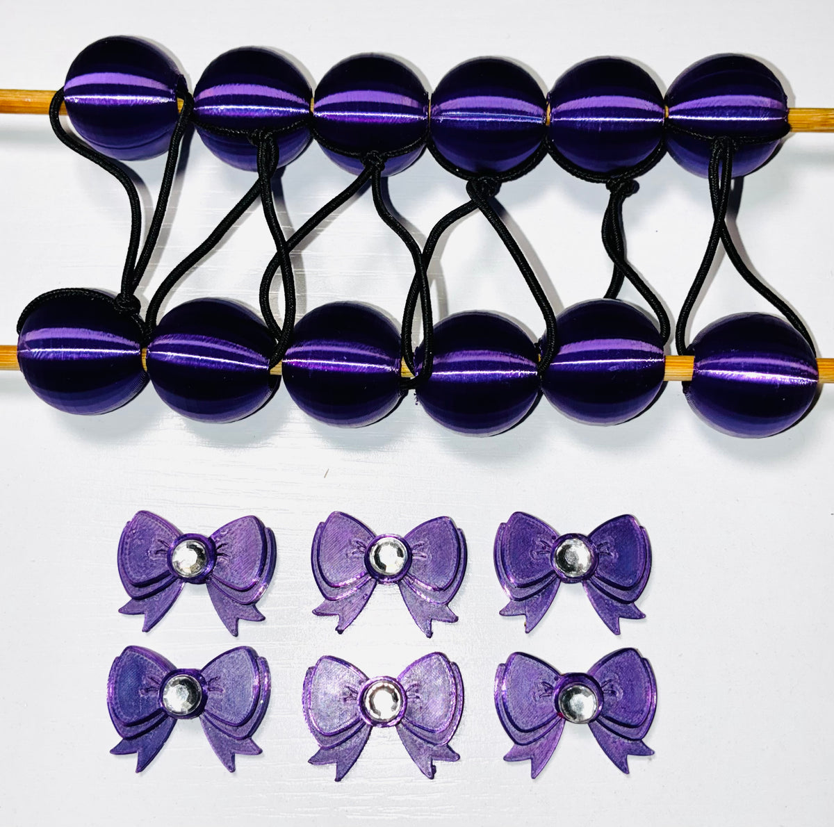 6.small pop loop ponytail beadette set