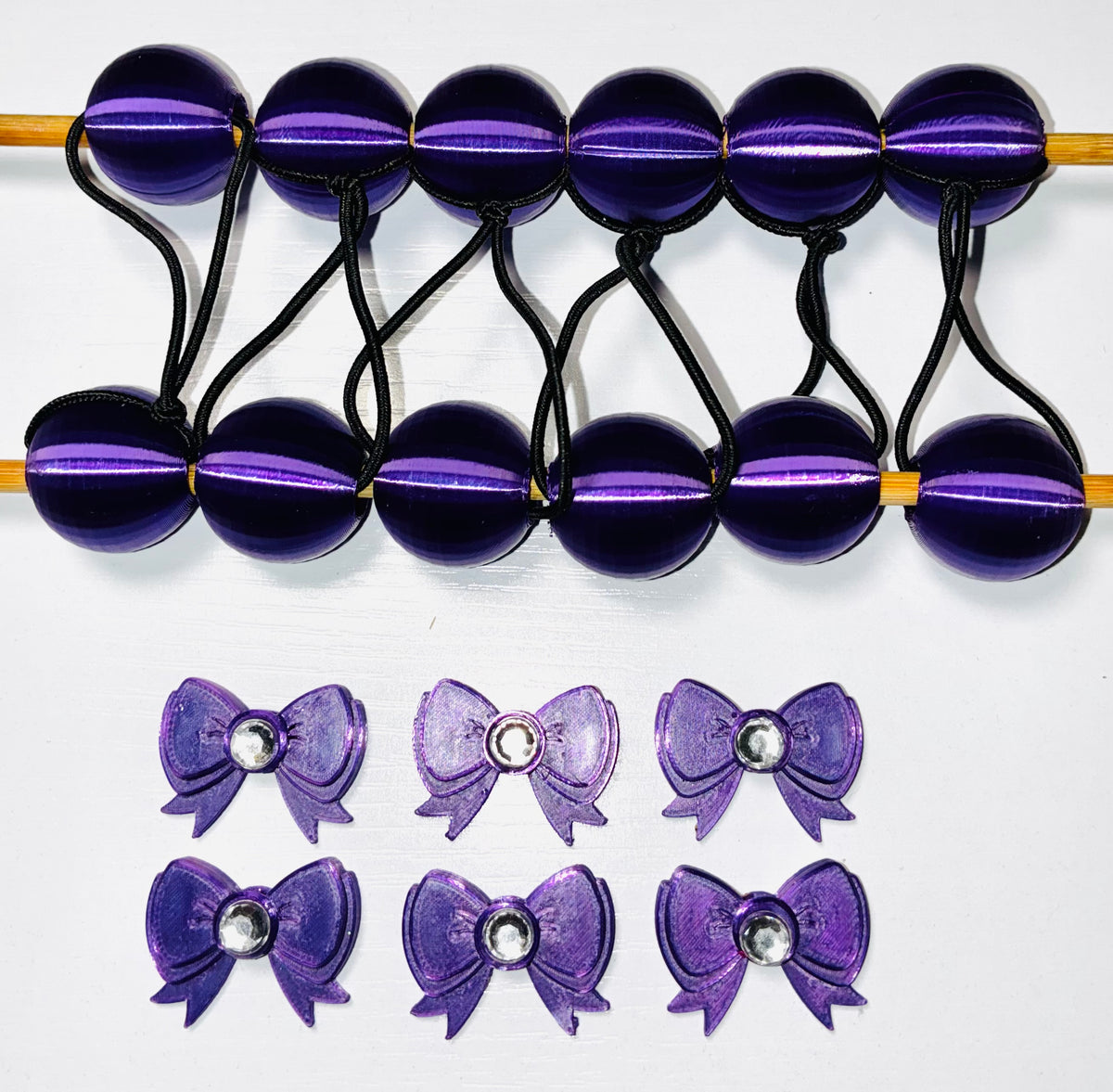 6.small pop loop ponytail beadette set