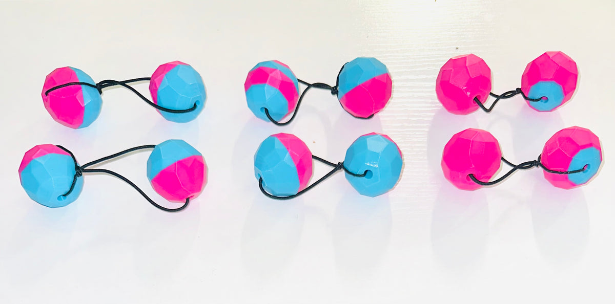 Sphere Ponytail holder (lg)pink,turqoise