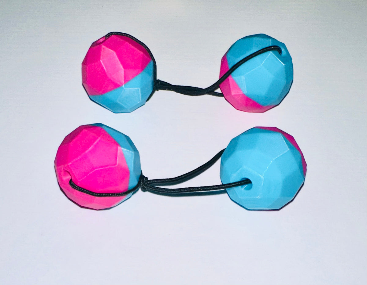 Sphere Ponytail holder (lg)pink,turqoise
