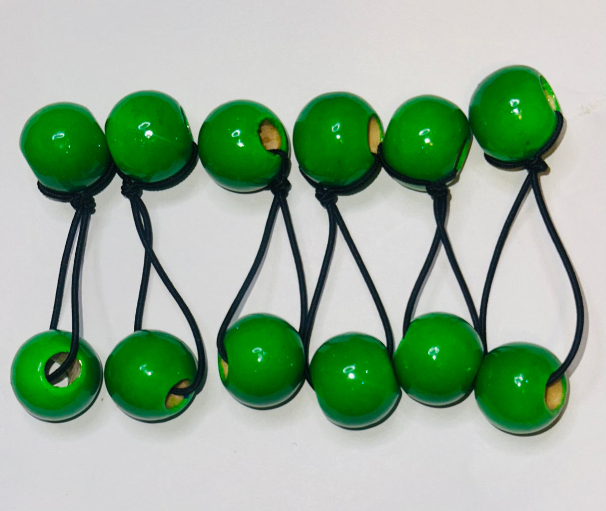 wooden ponytail holder beadette set. (