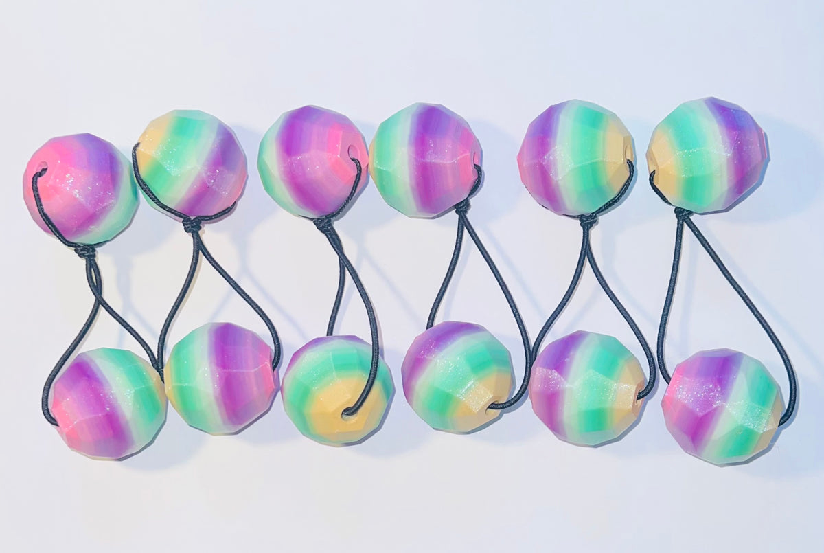 Sphere Ponytail holder (lg)rainbow mix