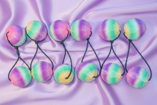 Sphere Ponytail holder (lg)rainbow mix