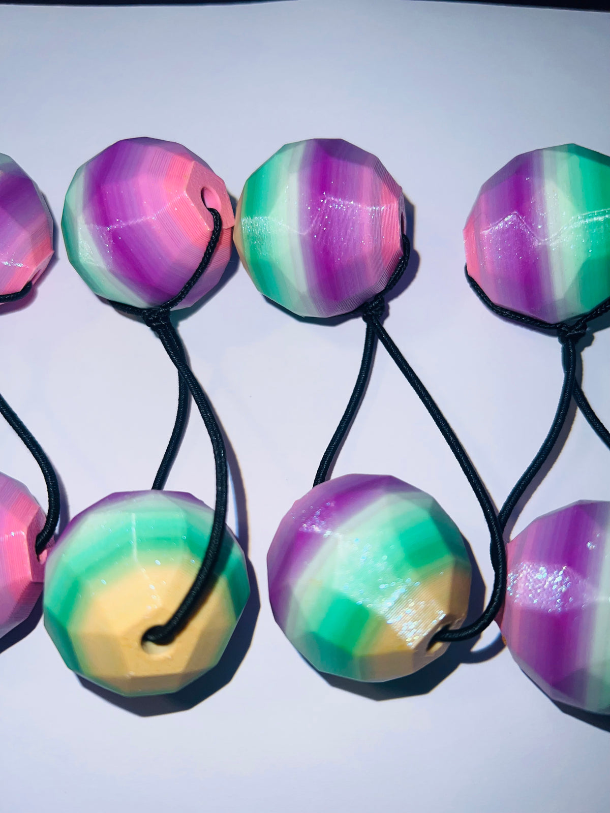 Sphere Ponytail holder (lg)rainbow mix