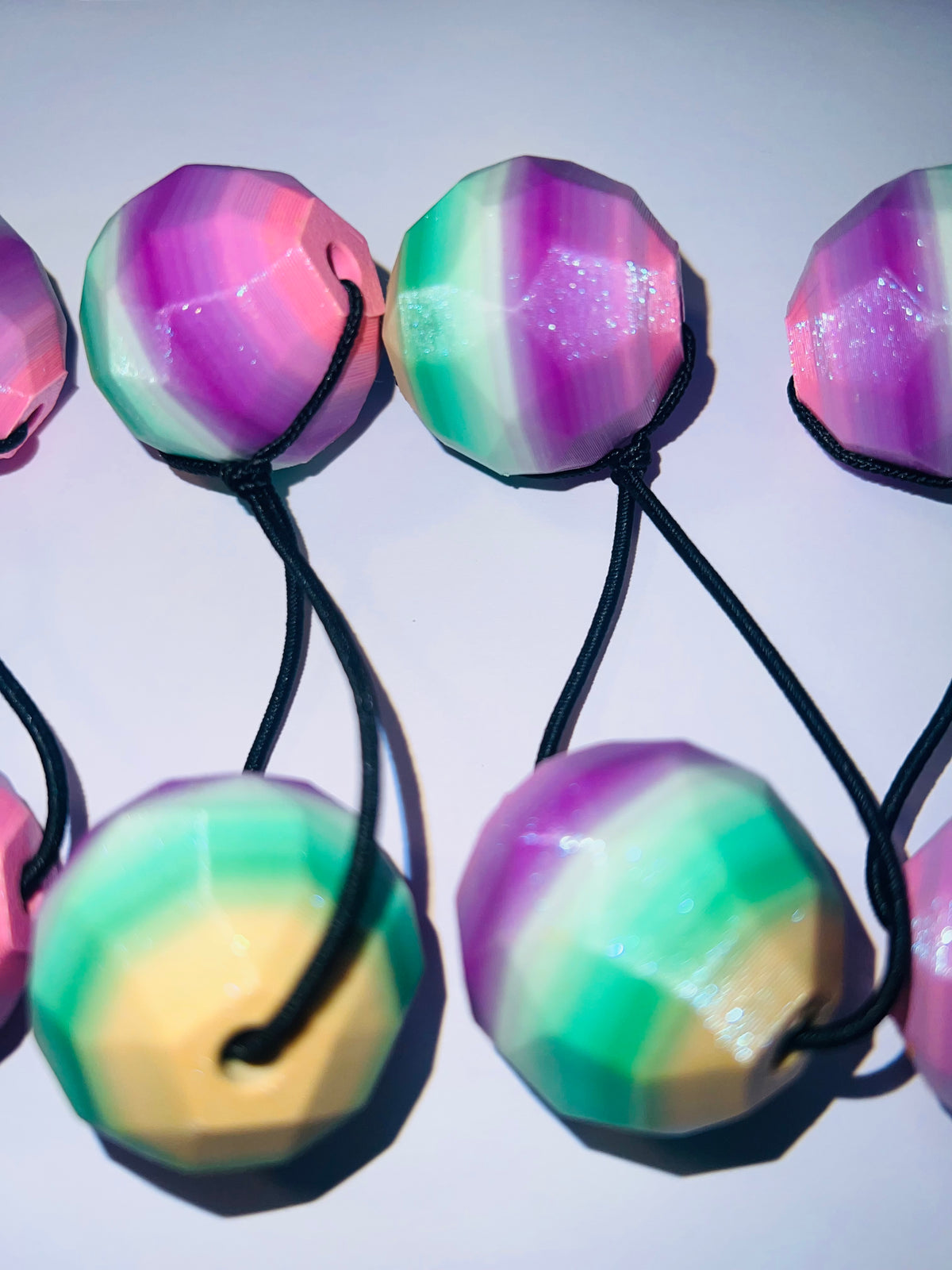 Sphere Ponytail holder (lg)rainbow mix