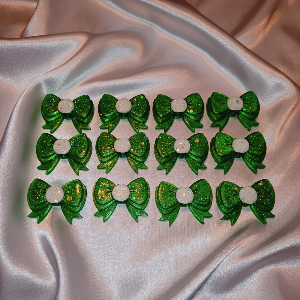 Delightful beadettes (sm.Green glitter)