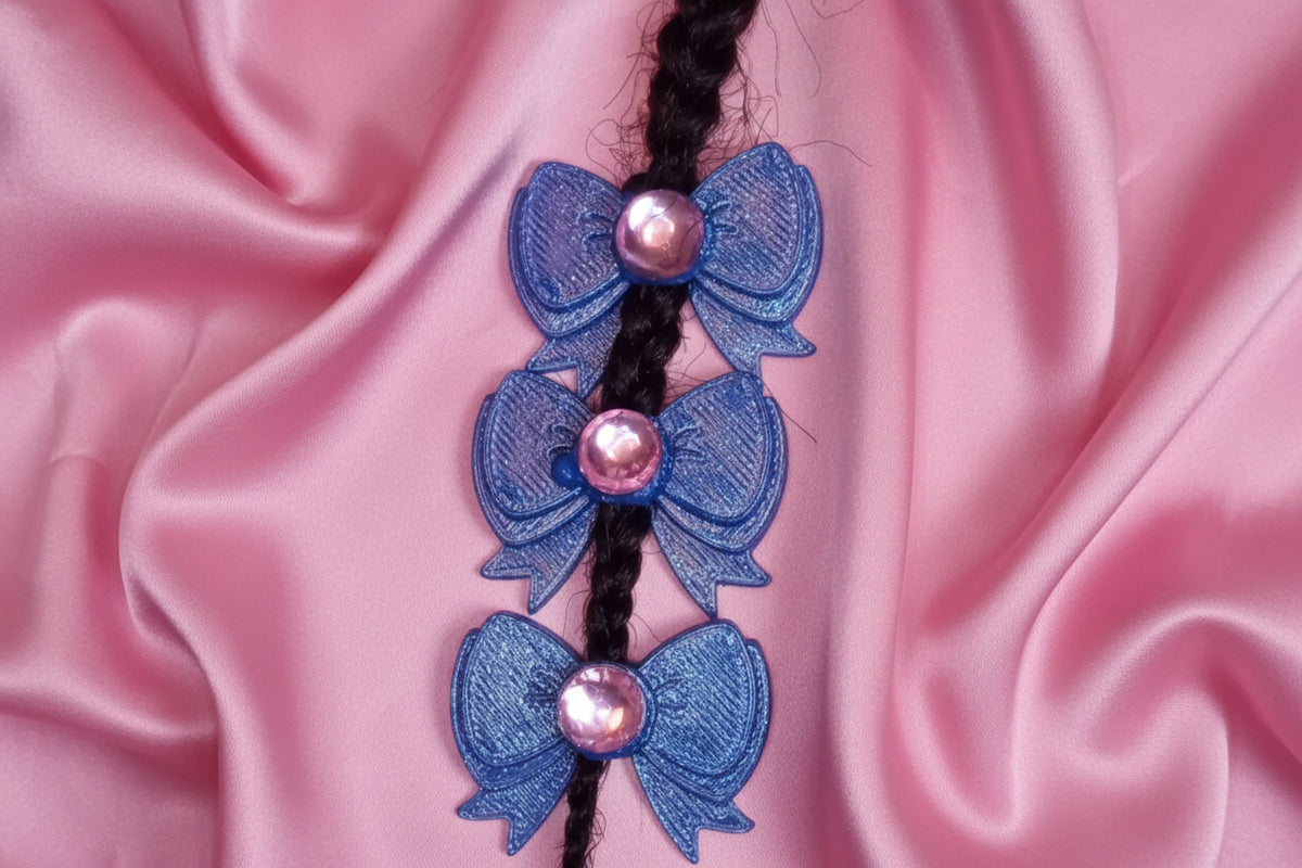 small swirl drop ponytail holders(Royal blue)